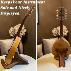 Soporte portátil plegable de madera para ukelele para mandolinas y violines