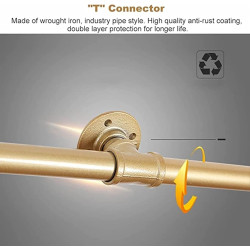 Pasamanos de escalera dorados | Pasamanos para escaleras de interior dorados