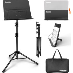 Soporte de música portátil para partituras 2 soportes de música plegables