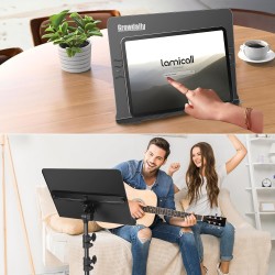 Soporte de música portátil para partituras 2 soportes de música plegables