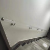 Barandilla de escalera redonda transparente de acrílico | Con diseño de acrilico transparente para escaleras