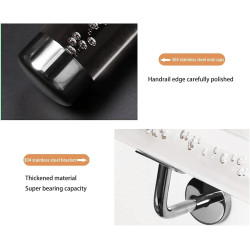 Barandilla de escalera redonda transparente de acrílico | Con diseño de acrilico transparente para escaleras