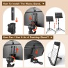 Soporte de música portátil para partituras 2 soportes de música plegables