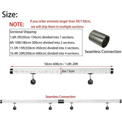 Barandilla de escalera redonda transparente de acrílico | Con diseño de acrilico transparente para escaleras