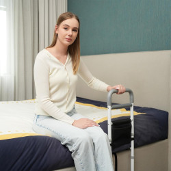 Riel de asistencia de cama ajustable para personas mayores
