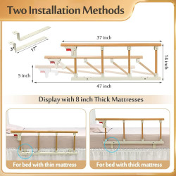 Rieles de cama para adultos mayores
