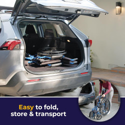 Drive Medical Blue Streak - Silla de ruedas ligera | Silla de ruedas para personas discapacitadas