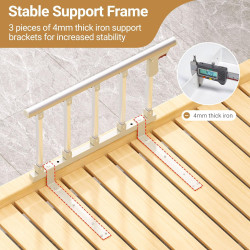 Rieles de cama para adultos mayores