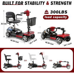 MS08s - Scooters de movilidad para personas mayores y adultos | Scooter electrico para personas discapacitadas o adultos mayores