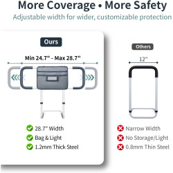 Rieles de cama para adultos mayores