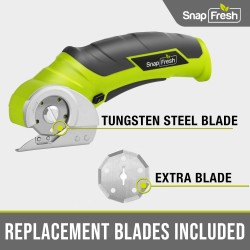 SnapFresh Tijeras eléctricas inalámbricas, mini cortador eléctrico de 4 V