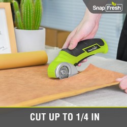 SnapFresh Tijeras eléctricas inalámbricas, mini cortador eléctrico de 4 V