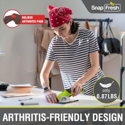 SnapFresh Tijeras eléctricas inalámbricas, mini cortador eléctrico de 4 V