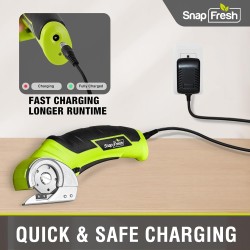 SnapFresh Tijeras eléctricas inalámbricas, mini cortador eléctrico de 4 V