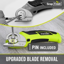 SnapFresh Tijeras eléctricas inalámbricas, mini cortador eléctrico de 4 V