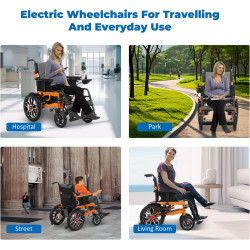 Silla de ruedas eléctrica para adultos mayores | Silla de ruedas electrica con movilidad automatica