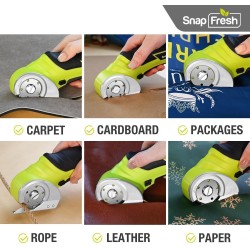 SnapFresh Tijeras eléctricas inalámbricas, mini cortador eléctrico de 4 V