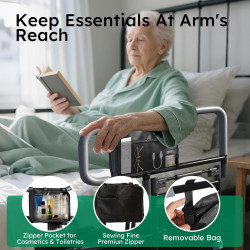 Rieles de cama plegables con una sola mano para adultos mayores