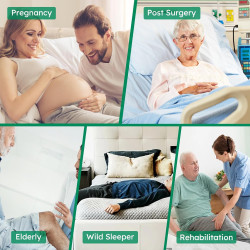 Rieles de cama plegables con una sola mano para adultos mayores