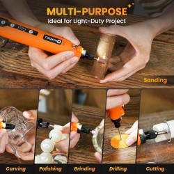 Mini kit de herramienta rotatoria inalámbrica multiusos con 5 velocidades