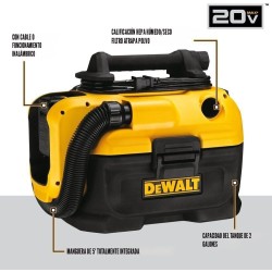 DeWalt DCV581H Aspiradora para agua y polvo | Con flitro y dos boquillas