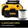 DeWalt DCV581H Aspiradora para agua y polvo | Con flitro y dos boquillas