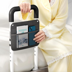 Rieles de cama para adultos mayores, barandilla ajustable con diseño de tubo plano