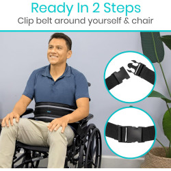 Vive Cinturón de seguridad para silla de ruedas |  Cinturon para evitar caidas o accidentes en sillas de ruedas