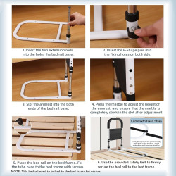 Rieles de cama para adultos mayores