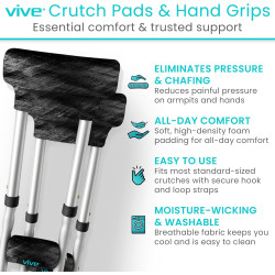Vive Almohadillas para muletas | Alhomadillas para mangos de muletas