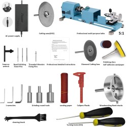 Mini máquina de torno multiuso Torno con herramientas profesionales