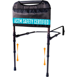 Able Life - Riel resistente, barra de cama ajustable con patas de apoyo