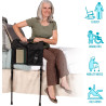 Able Life - Riel resistente, barra de cama ajustable con patas de apoyo