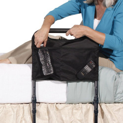 Able Life - Riel resistente, barra de cama ajustable con patas de apoyo