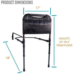 Able Life - Riel resistente, barra de cama ajustable con patas de apoyo