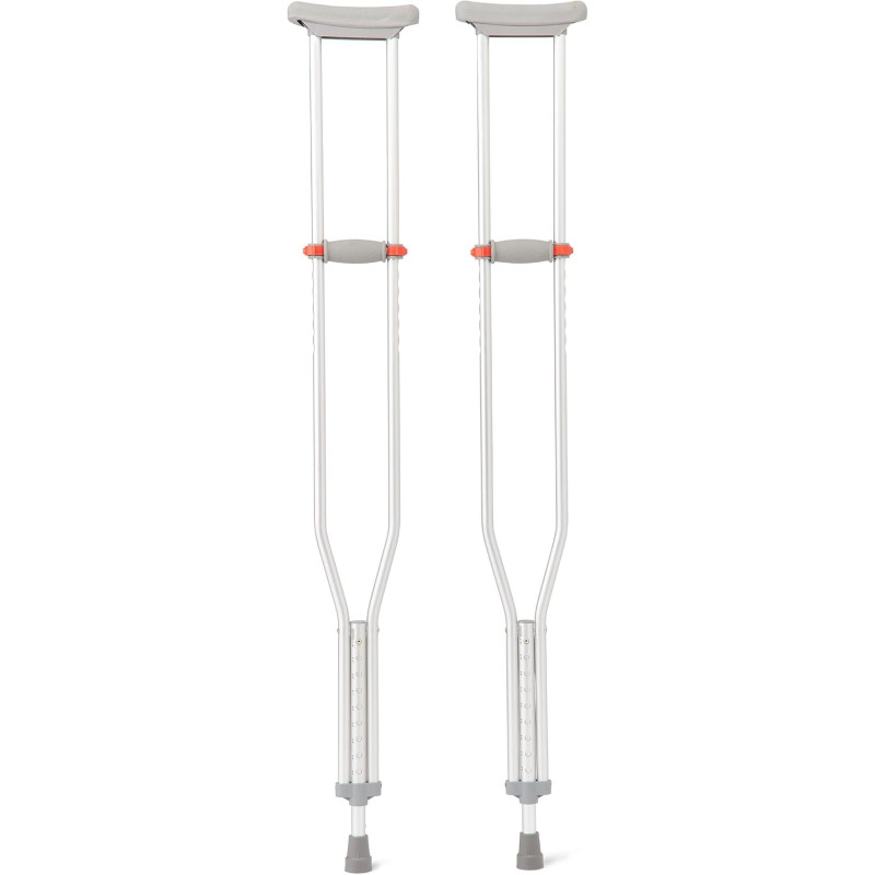 Medline Muletas ligeras de aluminio | Con agarraderas acolchadas y ligeras