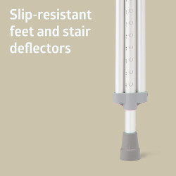 Medline Muletas ligeras de aluminio | Con agarraderas acolchadas y ligeras