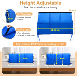 Almohadillas de cojín para rieles de cama de hospital