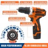 COMOWARE Kit combinado de herramientas de taladro inalámbrico de 16.8 V