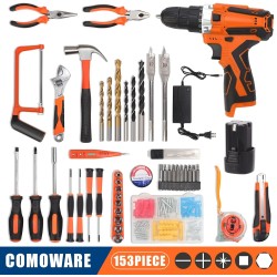 COMOWARE Kit combinado de herramientas de taladro inalámbrico de 16.8 V