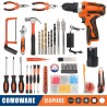 COMOWARE Kit combinado de herramientas de taladro inalámbrico de 16.8 V