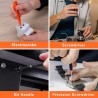 COMOWARE Kit combinado de herramientas de taladro inalámbrico de 16.8 V