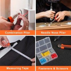 COMOWARE Kit combinado de herramientas de taladro inalámbrico de 16.8 V