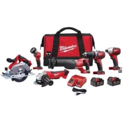Milwaukee Kit combinado de 6 herramientas inalámbricas de iones de litio M18 (2696-26)