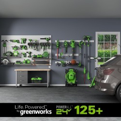 Greenworks Kit combinado de 8 piezas herramientas de 24 V, (2) baterías y (2) cargadores