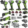 Greenworks Kit combinado de 8 piezas herramientas de 24 V, (2) baterías y (2) cargadores