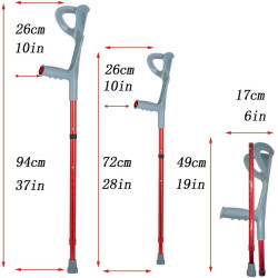 Muleta para antebrazo | Muleta singular par antebrazo con agarre comodo