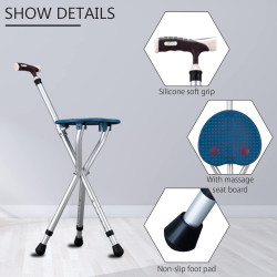 Asiento plegable de baston | Asiento y baston 2 en 1