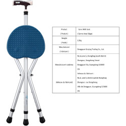 Asiento plegable de baston | Asiento y baston 2 en 1