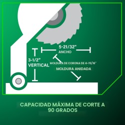 Metabo HPT Sierra de inglete | Con Gran angulo de inglete